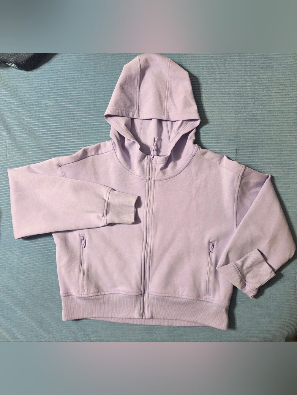 Old Navy Kids Lavender Zip-Up Crop Hoodie Jacket